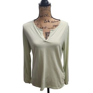 Jockey Long Sleeve T Shirt Top Women's Size L‎ Light Green Casual